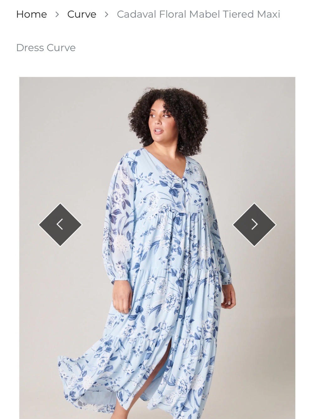 Sugarlips White Mabel Floral Maxi Curve  PRINT DIFFERENT THAN MODEL PICTURE